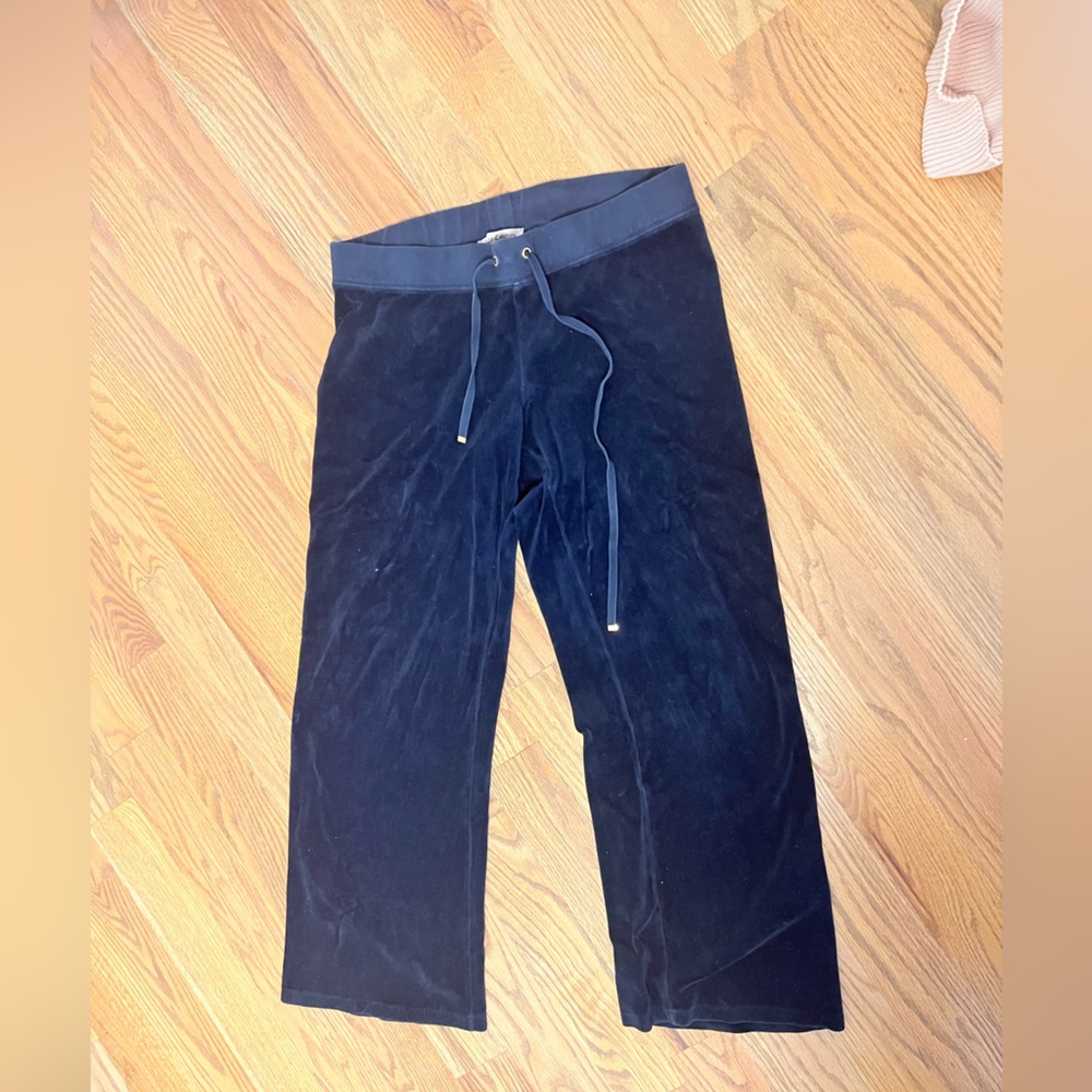Velour Juicy Couture track suit, navy (pants size L, jacket size M)